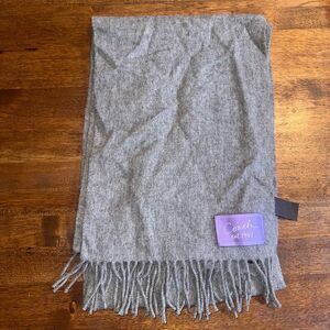 Coach Gray Scarf with Purple Tag